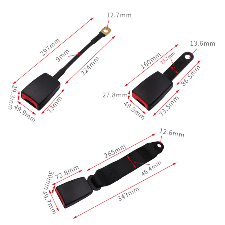 Universal 3-point Car Retrofit Seat Belt With Emergency Locking(Iron Buckle) - Seat Belts & Padding by PMC Jewellery | Online Shopping South Africa | PMC Jewellery | Buy Now Pay Later Mobicred