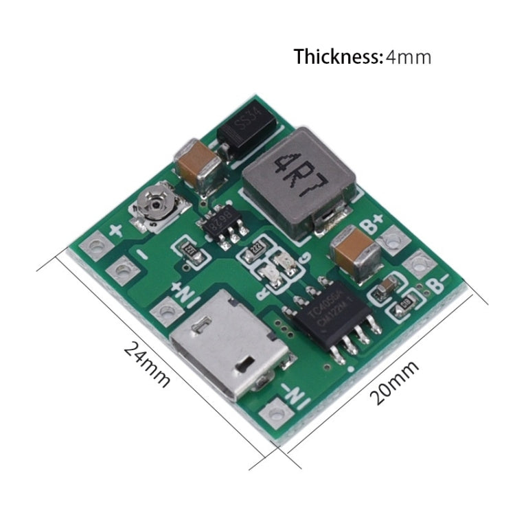 3.7V 18650 Single Cell Lithium Battery Adjustable Boost Voltage Converter Module With Charging Circuit - Boards & Shields by PMC TechLife | Online Shopping South Africa | PMC TechLife