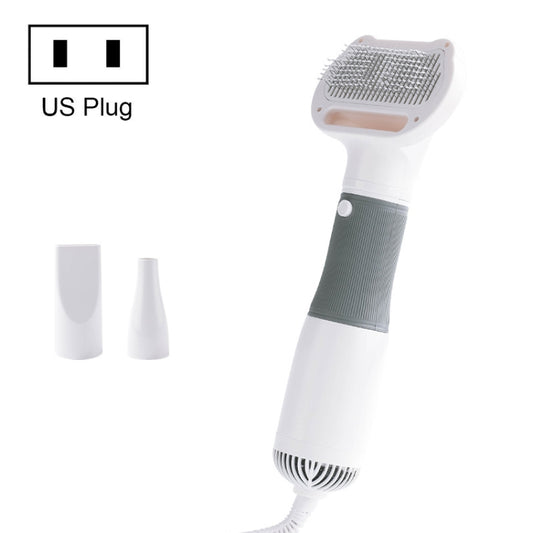 3 in 1 600W Pet Electric High Wind Hair Removal Blowing Combs, Specification: US Plug 110V(Gray) - Brushes & Combs by PMC Jewellery | Online Shopping South Africa | PMC Jewellery | Buy Now Pay Later Mobicred