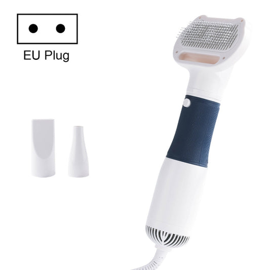 3 in 1 600W Pet Electric High Wind Hair Removal Blowing Combs, Specification: EU Plug 220V(Navy) - Brushes & Combs by PMC Jewellery | Online Shopping South Africa | PMC Jewellery | Buy Now Pay Later Mobicred