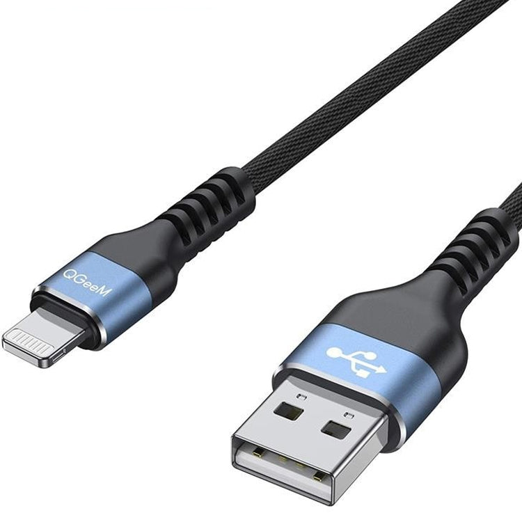 QGeeM MF01 USB-A To 8 Pin Phone Tablet Fast Charging Data Cable, Length: 2m - Normal Style Cable by QGeeM | Online Shopping South Africa | PMC Jewellery | Buy Now Pay Later Mobicred