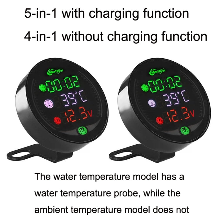 Morfayer YL-M05 5 In 1 Environmental Temperature Model 9-24V LED Night Vision Motorcycle Modification Instrument - Electrical Instruments by PMC TechLife | Online Shopping South Africa | PMC TechLife | Buy Now Pay Later Mobicred