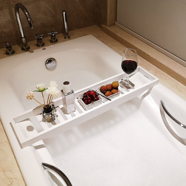 Bamboo Non-slip Bathtub Shelf Multifunctional Soaking Shelf, Color: White - Shelves by PMC TechLife | Online Shopping South Africa | PMC TechLife