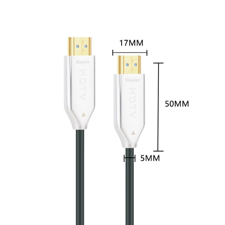 2.0 Version HDMI Fiber Optical Line 4K Ultra High Clear Line Monitor Connecting Cable, Length: 50m(White) - Cable by PMC Jewellery | Online Shopping South Africa | PMC Jewellery