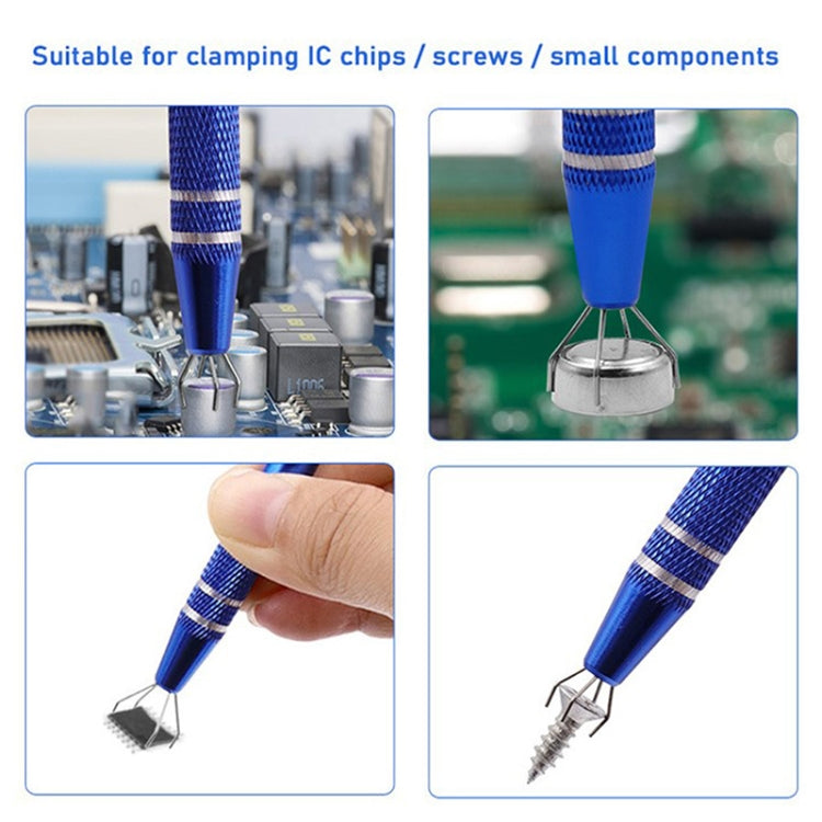 2pcs IC Chip Picker Electronic Component Parts Picker Capacitor IC Grabber Clips(Silver) - Auxiliary Clamp Clip by PMC TechLife | Online Shopping South Africa | PMC TechLife | Buy Now Pay Later Mobicred