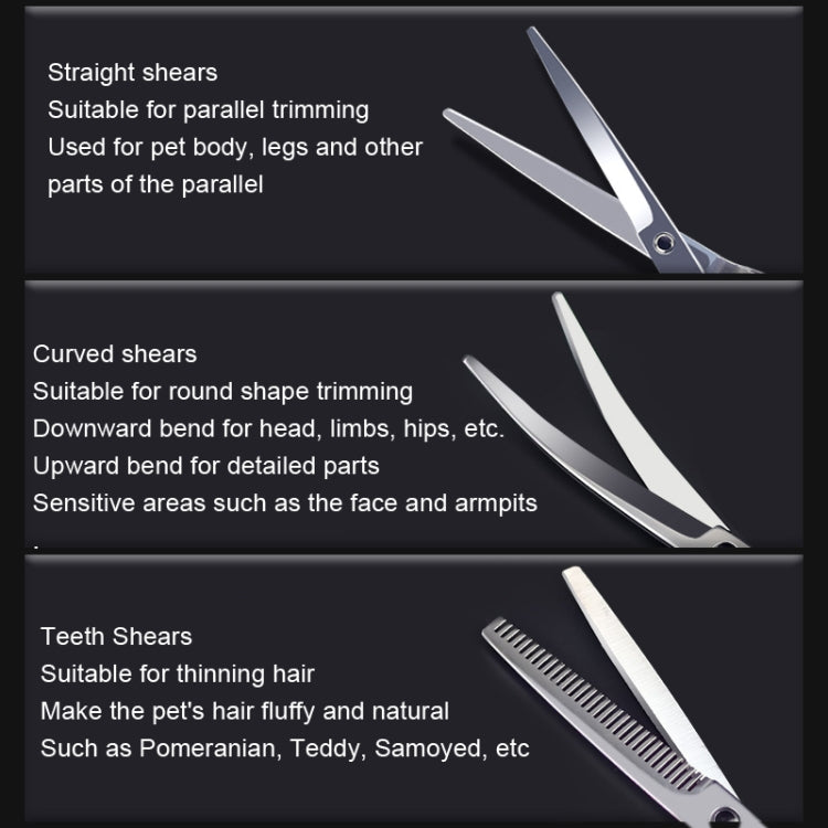 Pet Grooming Scissors Dog Cat Hair Trimming Haircutting Tools, Style: 7.0 inch Straight Shear - Scissors by PMC Jewellery | Online Shopping South Africa | PMC Jewellery