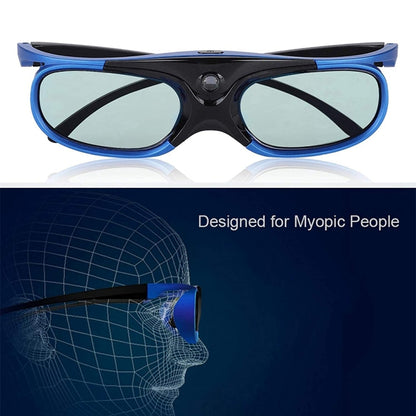 JX30-T Active Shutter 3D Glasses Support 96HZ-144HZ for DLP-LINK Projection X5/Z6/H2(Blue) - VR Headset by PMC Jewellery | Online Shopping South Africa | PMC Jewellery | Buy Now Pay Later Mobicred