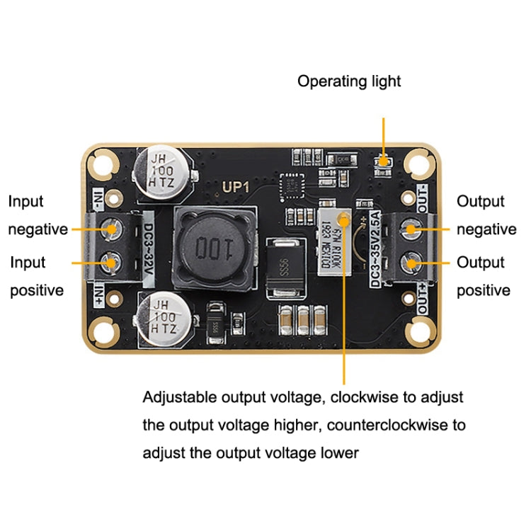 DC-DC Adjustable Step-Down Power Module 3V-32V To 3-36V 72W Stereotype Board(As Show) - Other Accessories by PMC Jewellery | Online Shopping South Africa | PMC Jewellery | Buy Now Pay Later Mobicred