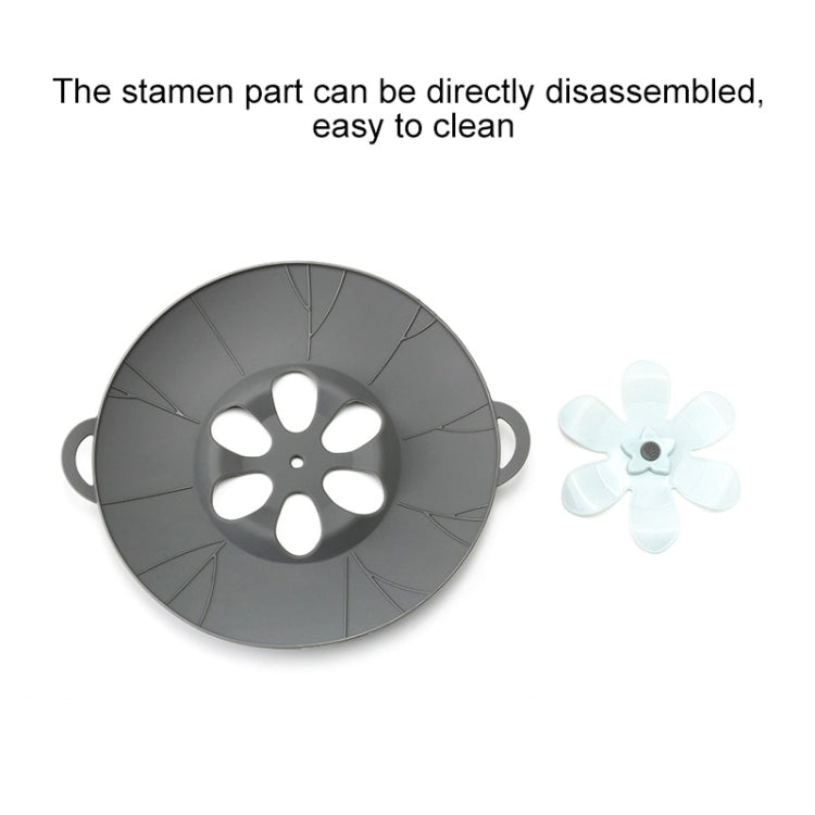 Silicone Flower Spill-proof Pot Lid Rotatable Pot Lid Kitchen Gadget, Size: 23cm Small Yellow - Insulation by PMC TechLife | Online Shopping South Africa | PMC TechLife | Buy Now Pay Later Mobicred