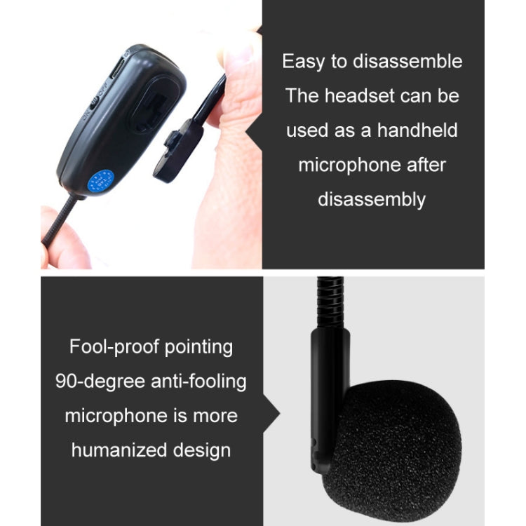 One For Two Outdoor Wireless Microphone Audio Headset Amplifier Loudspeaker(Black) - Microphone by PMC TechLife | Online Shopping South Africa | PMC TechLife | Buy Now Pay Later Mobicred