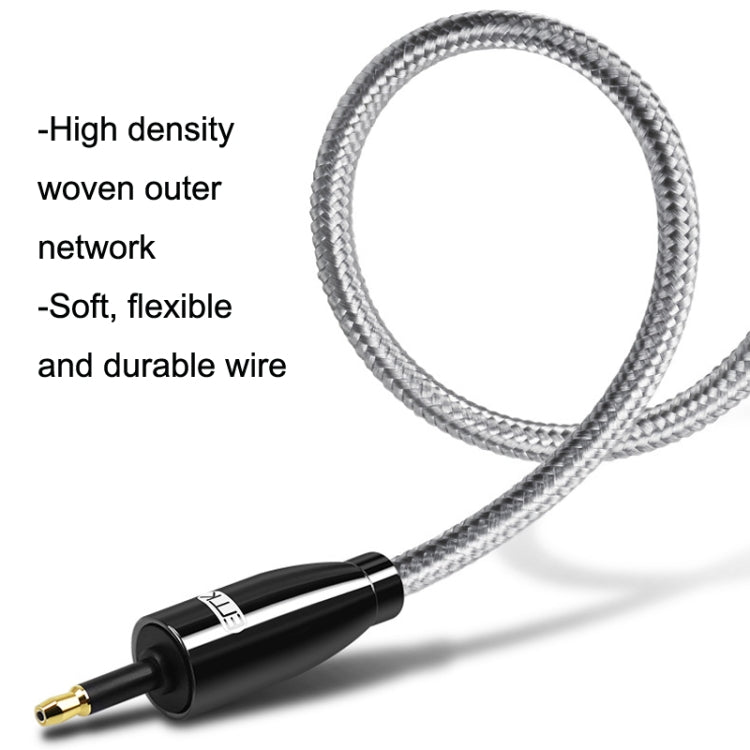 EMK QH4.0 Mini Toslink 3.5mm Interface SPDIF Audio Fiber Optical, Length: 8m(Black) - free shipping - PMC Jewellery - Order now!