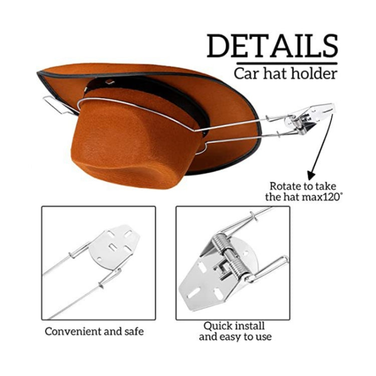 Car Stainless Steel Hat Storage Bracket - Stowing Tidying by PMC Jewellery | Online Shopping South Africa | PMC Jewellery | Buy Now Pay Later Mobicred