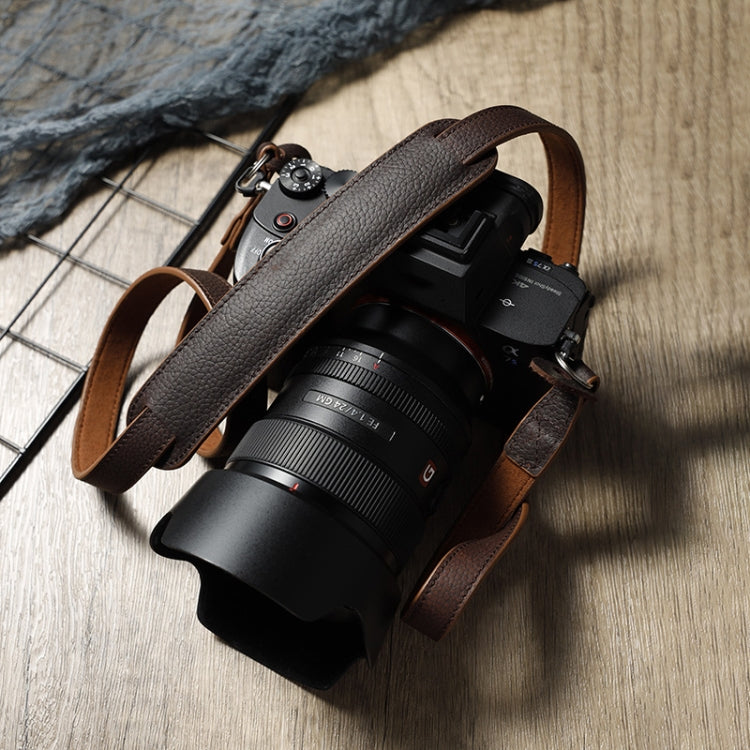 Outdoor Photography Cowhide Leather Camera Shoulder Hanging Neck Winding Strap, Spec: Split Leather (Black) - Camera Strap by PMC TechLife | Online Shopping South Africa | PMC TechLife | Buy Now Pay Later Mobicred