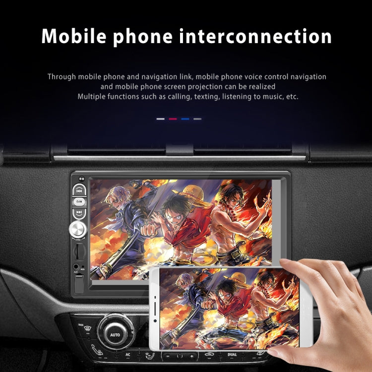 A3061 7 Inches MP5 Bluetooth Player Universal Wired CarPlay Reversing Image Integrated, Style: Standard+4 Lights Camera - Car MP3 & MP4 & MP5 by PMC TechLife | Online Shopping South Africa | PMC TechLife | Buy Now Pay Later Mobicred
