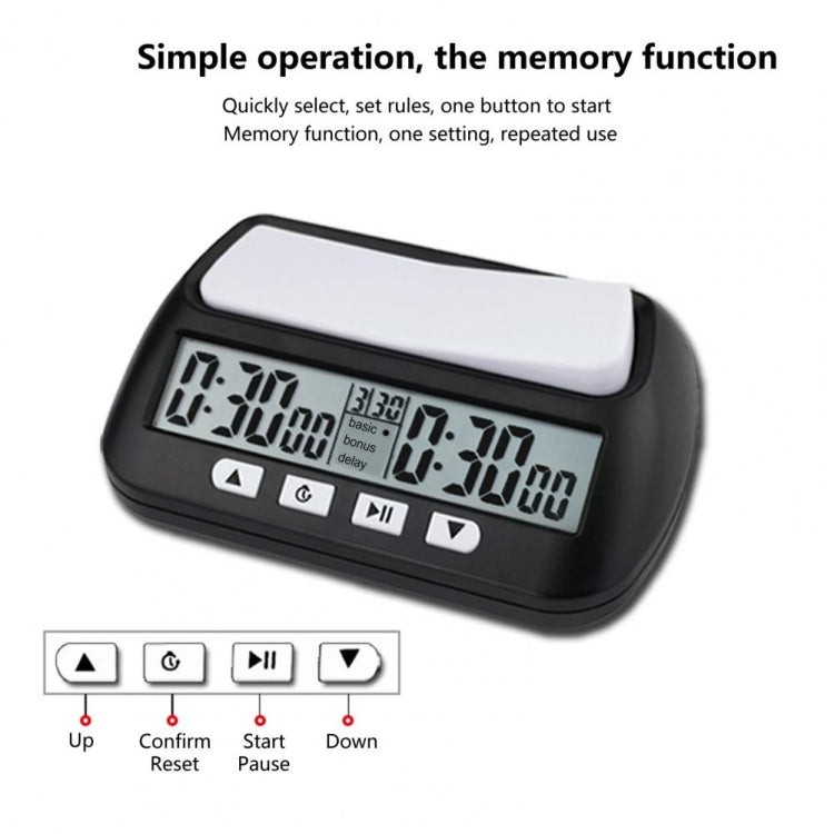 YS YS-902 Chess Timer Chess Clock for Go Tournament(Black English Version) - free shipping - PMC TechLife - Order now!