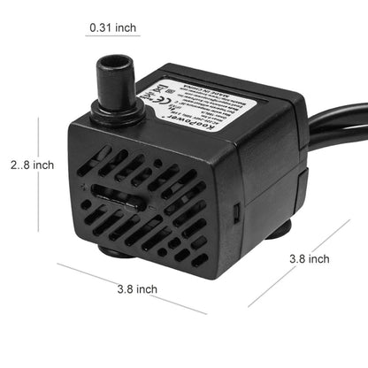 3W 4 Light Silent Aquarium Fish Tank Filtration Submersible Pump Fountain Water Pump EU Plug - Pumps by PMC Jewellery | Online Shopping South Africa | PMC Jewellery