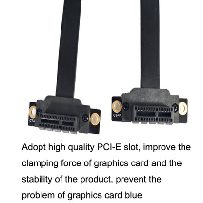 PCI-E 3.0 1X To 1X 90 Degrees Reverse Graphics Card / Wireless Network Card / Conversion Card Extension Cable(Black) - PCIE Cable by PMC Jewellery | Online Shopping South Africa | PMC Jewellery