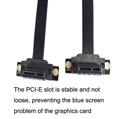 PCI-E 3.0 1X 180-degree Graphics Card Wireless Network Card Adapter Block Extension Cable, Length: 50cm - PCIE Cable by PMC Jewellery | Online Shopping South Africa | PMC Jewellery