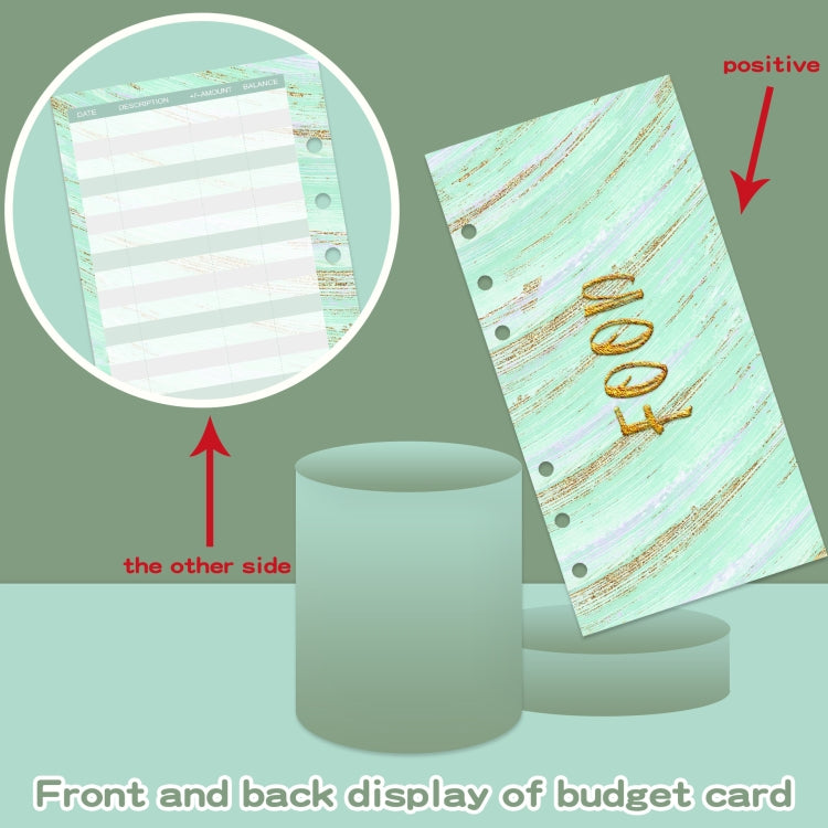 A6 Crocodile Pattern PU Leather Loose-Leaf Binder Budget Notebook Cash Envelope Organizer(Warm White) - Notebooks by PMc TechLife | Online Shopping South Africa | PMc TechLife | Buy Now Pay Later Mobicred