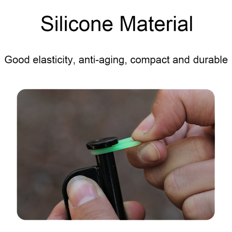 100pcs Outdoor Camping Nail Luminous Circle Multifunctional Silicone Reflective Warning Ring(Luminous) - Tents & Accessories by PMC TechLife | Online Shopping South Africa | PMC TechLife | Buy Now Pay Later Mobicred