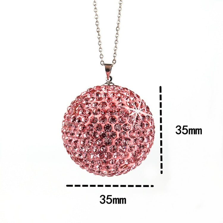 Car Diamond Crystal Ball Rearview Mirror Decoration Pendant(Red) - Ornaments by PMC Jewellery | Online Shopping South Africa | PMC Jewellery | Buy Now Pay Later Mobicred