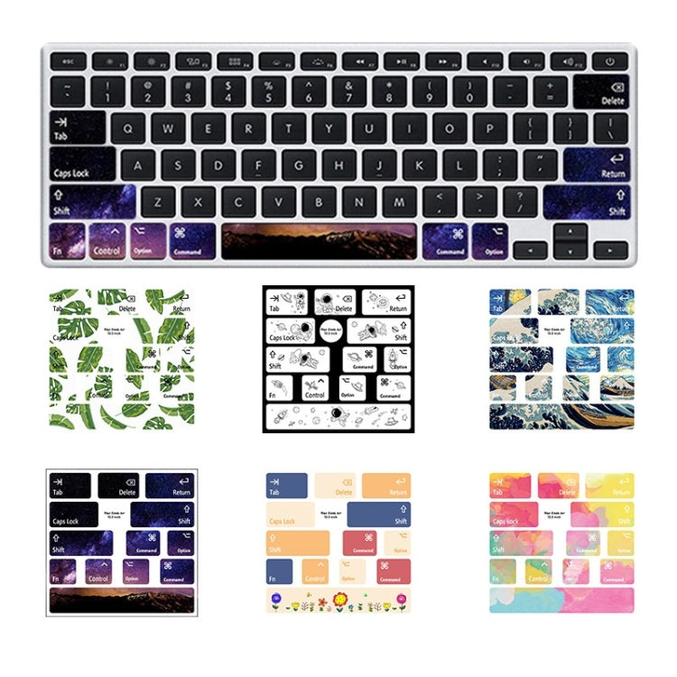 for Macbook Air 13.3 inch 5pcs Laptop Keyboard PVC Sticker(Mountain) - Keyboard Protector by PMC Jewellery | Online Shopping South Africa | PMC Jewellery | Buy Now Pay Later Mobicred