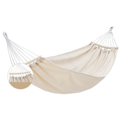 KLY829 Camping Indoor Hammock Outdoor Swing, Style: Double Reinforcement Anti-rollover Beige - Hammocks by PMC Jewellery | Online Shopping South Africa | PMC Jewellery | Buy Now Pay Later Mobicred