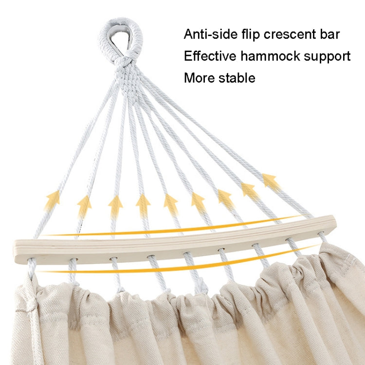 KLY829 Camping Indoor Hammock Outdoor Swing, Style: Double Reinforcement Anti-rollover Beige - Hammocks by PMC Jewellery | Online Shopping South Africa | PMC Jewellery | Buy Now Pay Later Mobicred