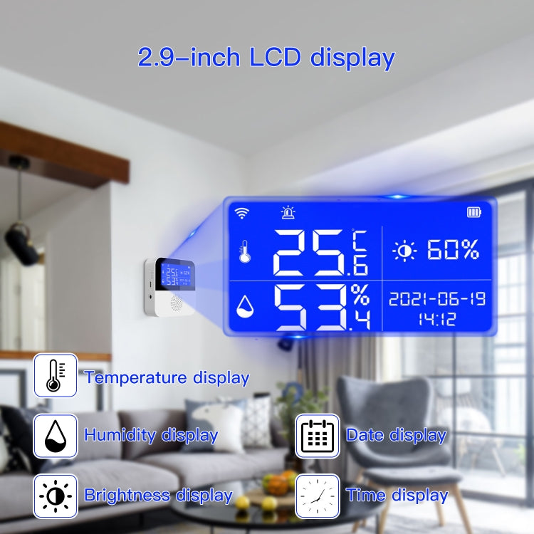 Tuya WIFI Temperature And Humidity Sensor With 2.9inch LCD Display,Spec: Only Sensor - Smart Switch by PMC Jewellery | Online Shopping South Africa | PMC Jewellery | Buy Now Pay Later Mobicred