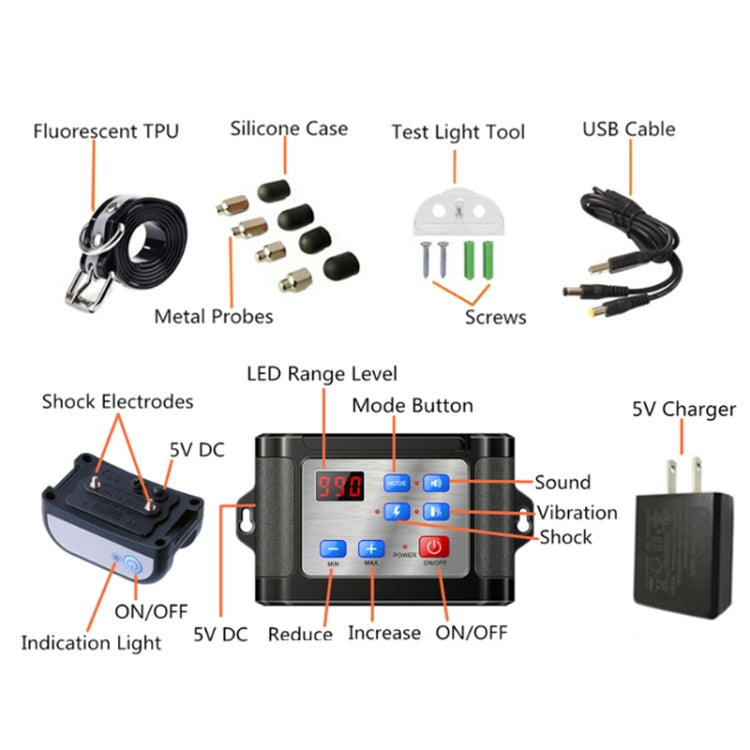 Outdoor Wireless Electronic Pet Fence Night Reflective Collar, Specification: One for  Three(AU Plug) - Training Aids by PMC TechLife | Online Shopping South Africa | PMC TechLife | Buy Now Pay Later Mobicred