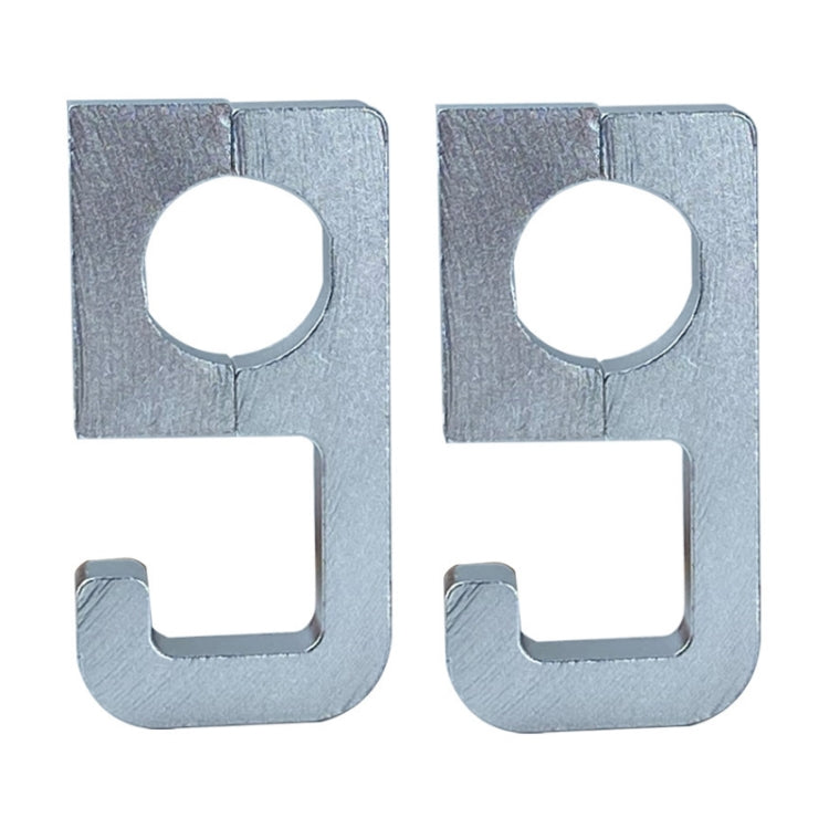 2pcs Motorcycle Type 69 Aluminum Alloy Multifunctional Helmet Hook(Silver) - Holder by PMC TechLife | Online Shopping South Africa | PMC TechLife | Buy Now Pay Later Mobicred