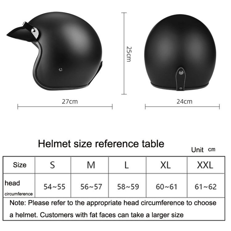 BYB 701 All Seasons Retro Motorcycle Helmet, Size: M(Bright Black) - Helmets by BYB | Online Shopping South Africa | PMC Jewellery | Buy Now Pay Later Mobicred