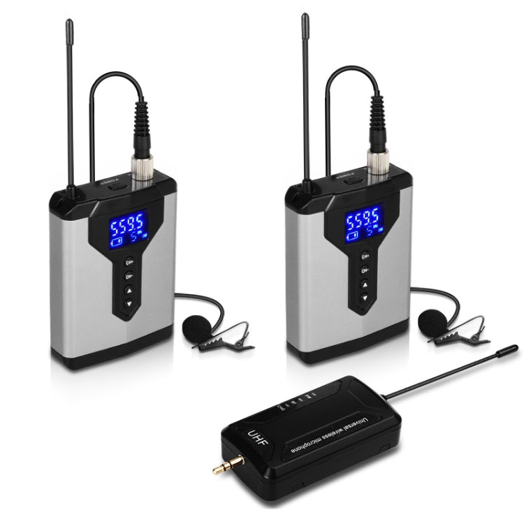 Q6 1 Drag 2 Wireless Lavalier USB Computer Recording Microphone Live Phone SLR Lavalier Microphone - Microphone by PMC TechLife | Online Shopping South Africa | PMC TechLife | Buy Now Pay Later Mobicred