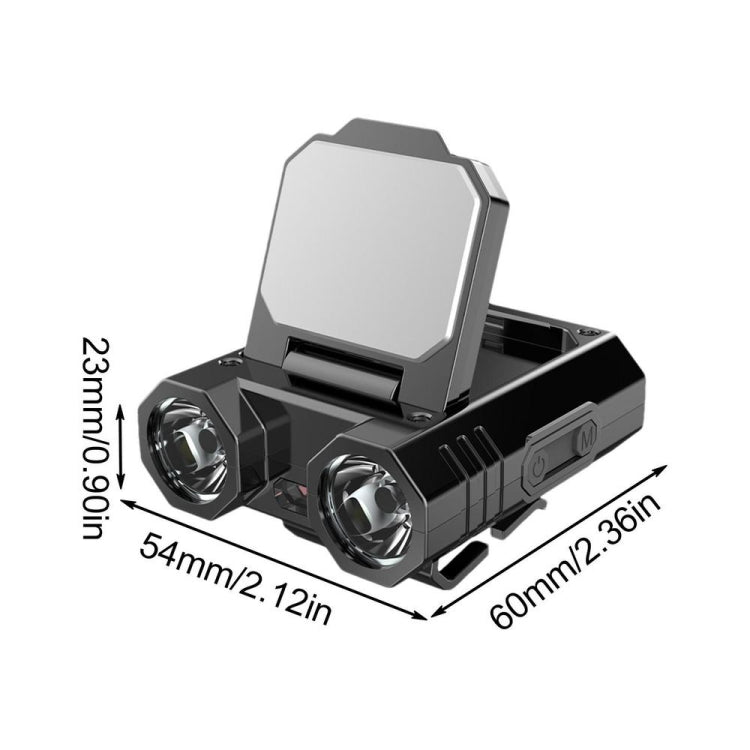 HW-888  XPE+2835 LED Multi-light Source Induction Headlamp Clip on Hat Light(Black) - Headlamp by PMc TechLife | Online Shopping South Africa | PMc TechLife | Buy Now Pay Later Mobicred