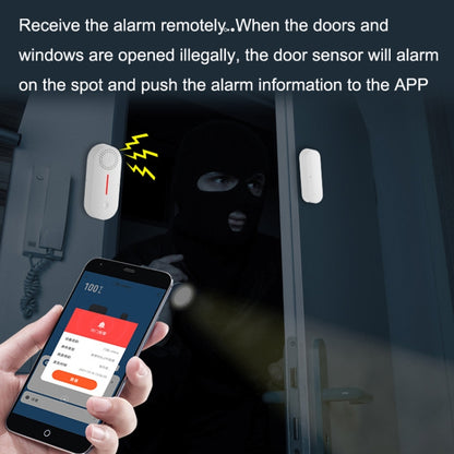 Tuya WiFi Sound And Light Door Magnetic Doors Windows Alarm Scene Linkage APP Reminder - Door Window Alarm by PMC Jewellery | Online Shopping South Africa | PMC Jewellery