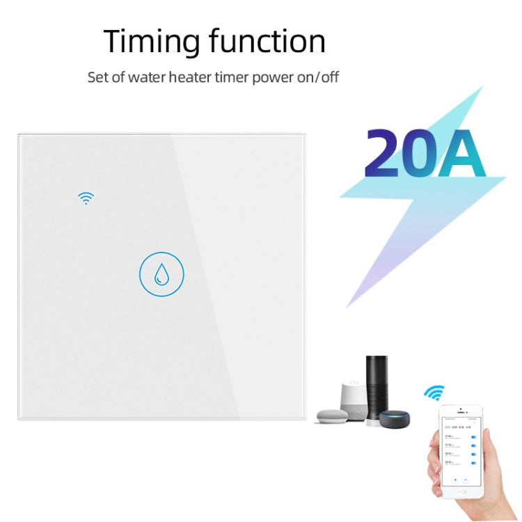 WIFI 20A Water Heater Switch White High Power Time Voice Control EU Plug - Smart Switch by PMC Jewellery | Online Shopping South Africa | PMC Jewellery | Buy Now Pay Later Mobicred