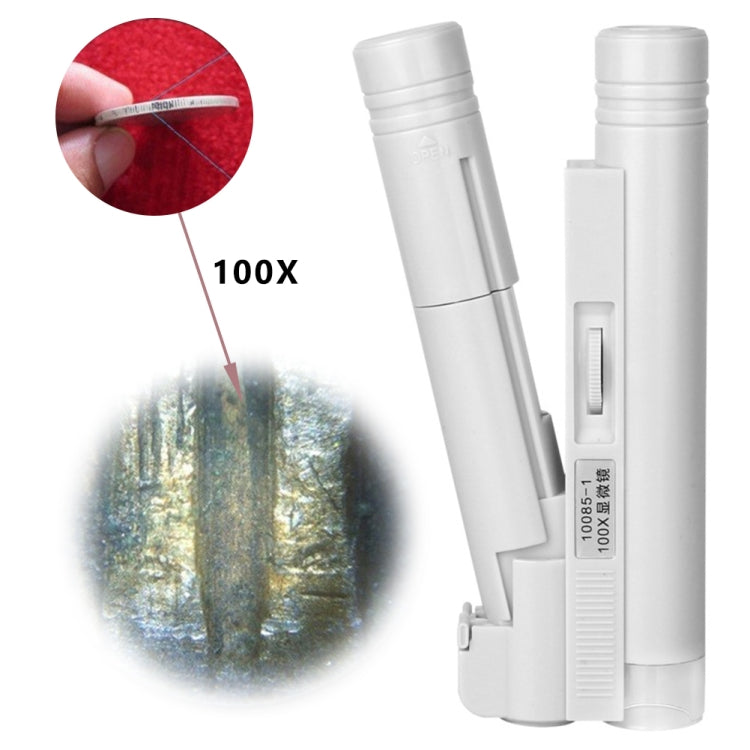 10085-1 100X Double Tube Microscope With LED Light Identification Magnifier - free shipping - PMc TechLife - Order now!