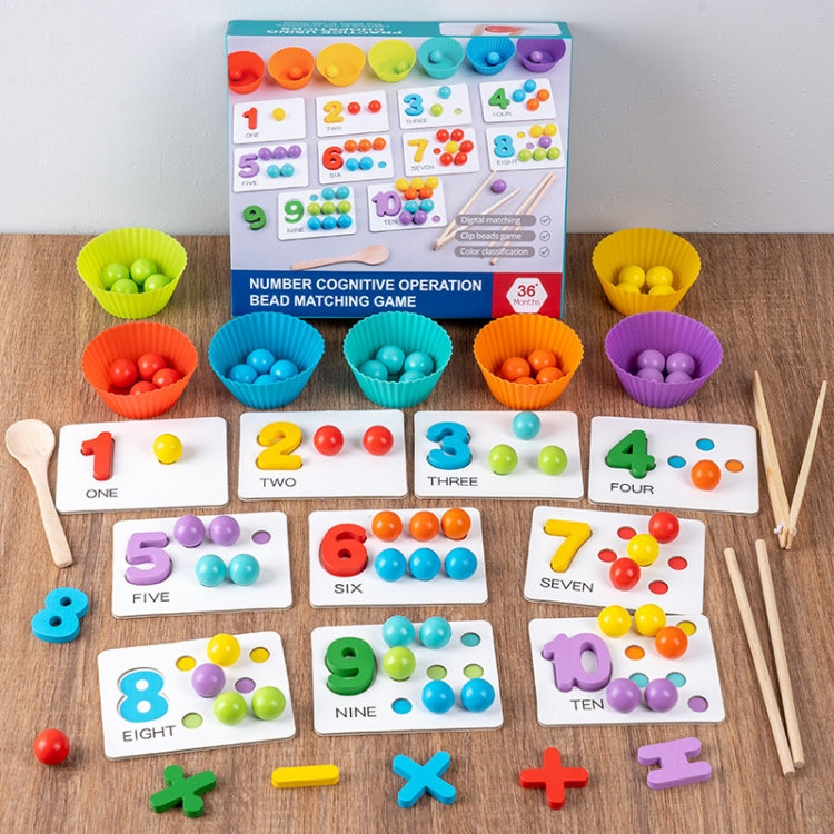 Children Number and Color Matching Clip Beads Enlightenment Teaching Kids Puzzle Early Education Toys - Early Education Toys by PMC Jewellery | Online Shopping South Africa | PMC Jewellery