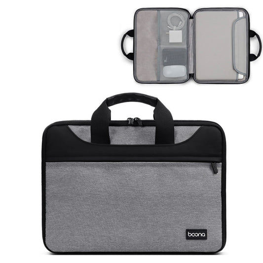 Baona BN-I003 Oxford Cloth Full Open Portable Waterproof Laptop Bag, Size: 14/15/15.6 inches(Grey) - 15 inch by Baona | Online Shopping South Africa | PMC Jewellery | Buy Now Pay Later Mobicred