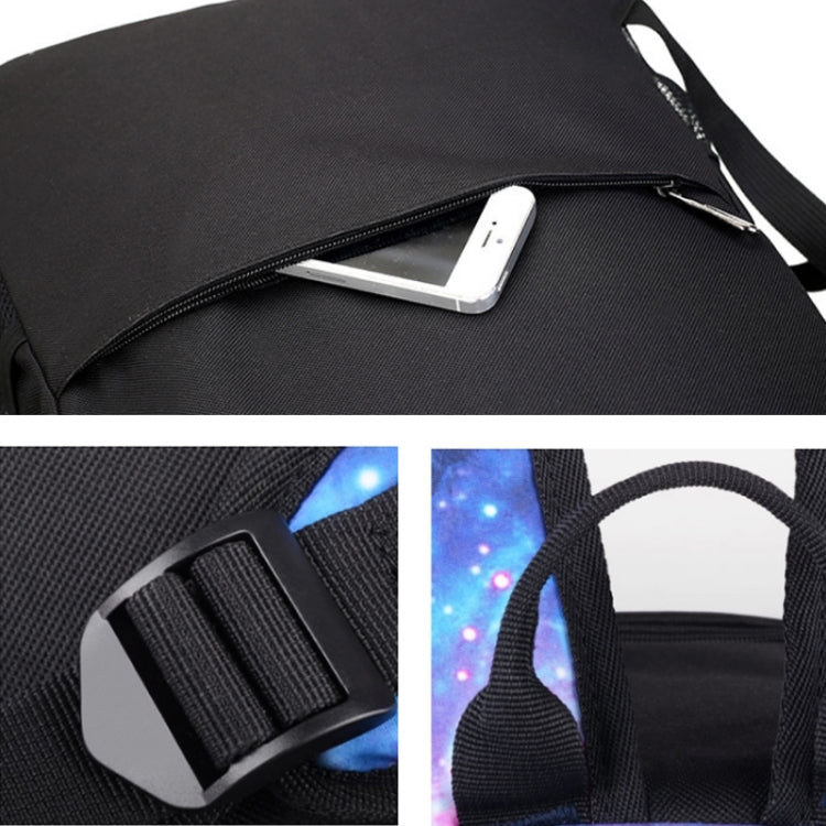 Music Prince Luminous USB Rechargeable Computer Backpack(Blue Starry Sky) - Backpacks by PMC Jewellery | Online Shopping South Africa | PMC Jewellery