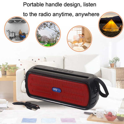 BAIJIALI SY-918 Solar Emergency Radio Read U Disk Large Volume Speaker LED Light Portable Player(Red) - Radio Player by BAIJIALI | Online Shopping South Africa | PMC Jewellery | Buy Now Pay Later Mobicred