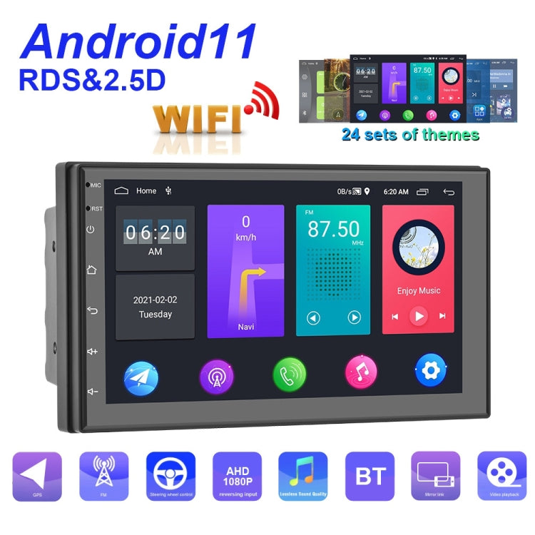 A2797 7 Inch Android WiFi 2+32G Central Control Large Screen Universal Car Navigation Reversing Video Player, Style: Standard+4Lights Camera - Car MP3 & MP4 & MP5 by PMC Jewellery | Online Shopping South Africa | PMC Jewellery | Buy Now Pay Later Mobicred