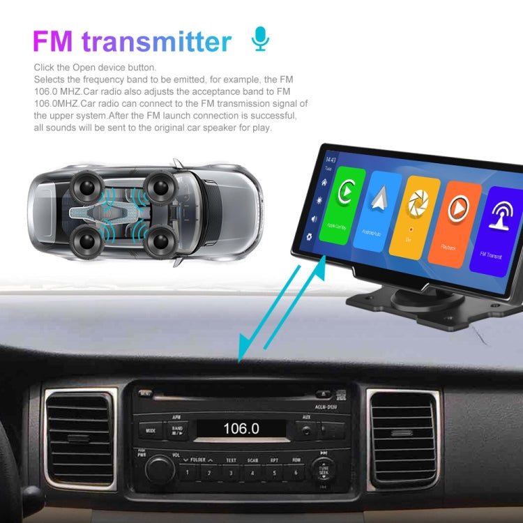 A3073 HD Wired 9.3 Inch 1 To 1 Smart Player With Wireless Carplay Two-way Video Split-screen Display(Black) - Car MP3 & MP4 & MP5 by PMC TechLife | Online Shopping South Africa | PMC TechLife | Buy Now Pay Later Mobicred