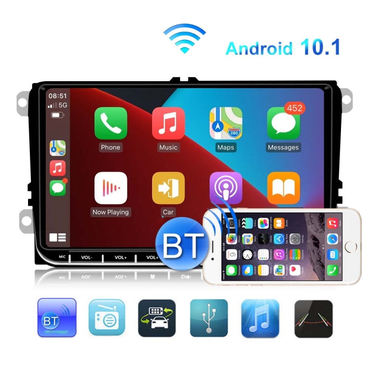 A2743 For Volkswagen 1+16G 9-inch Central Control Large Screen With Carplay Car Android10.0 Navigator Player, Style: Standard+4Lights Camera - Car MP3 & MP4 & MP5 by PMC Jewellery | Online Shopping South Africa | PMC Jewellery | Buy Now Pay Later Mobicred