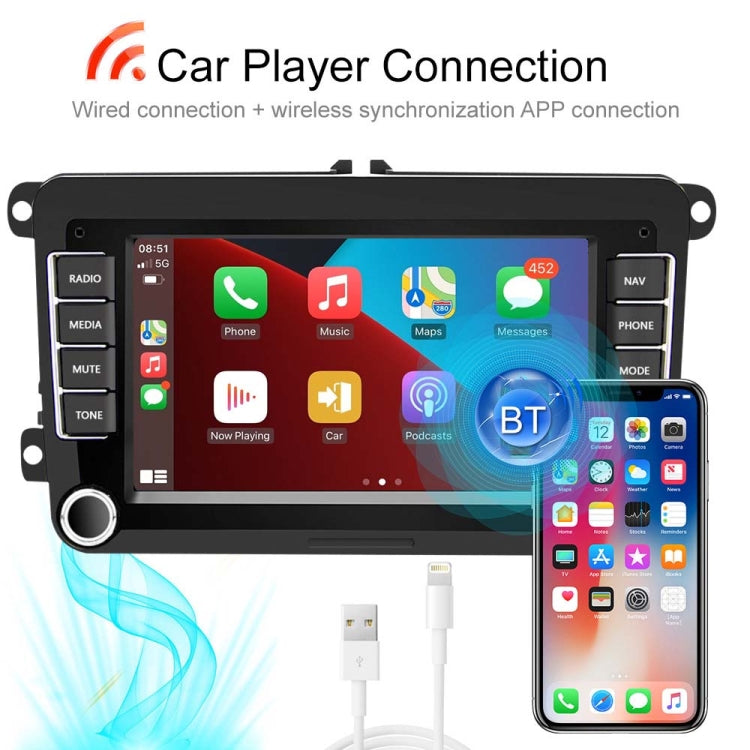 A2742 For Volkswagen 7-inch 1+16G Android Car Navigation Central Control Large Screen Player With Wireless CarPlay Standard - Car MP3 & MP4 & MP5 by PMC Jewellery | Online Shopping South Africa | PMC Jewellery | Buy Now Pay Later Mobicred