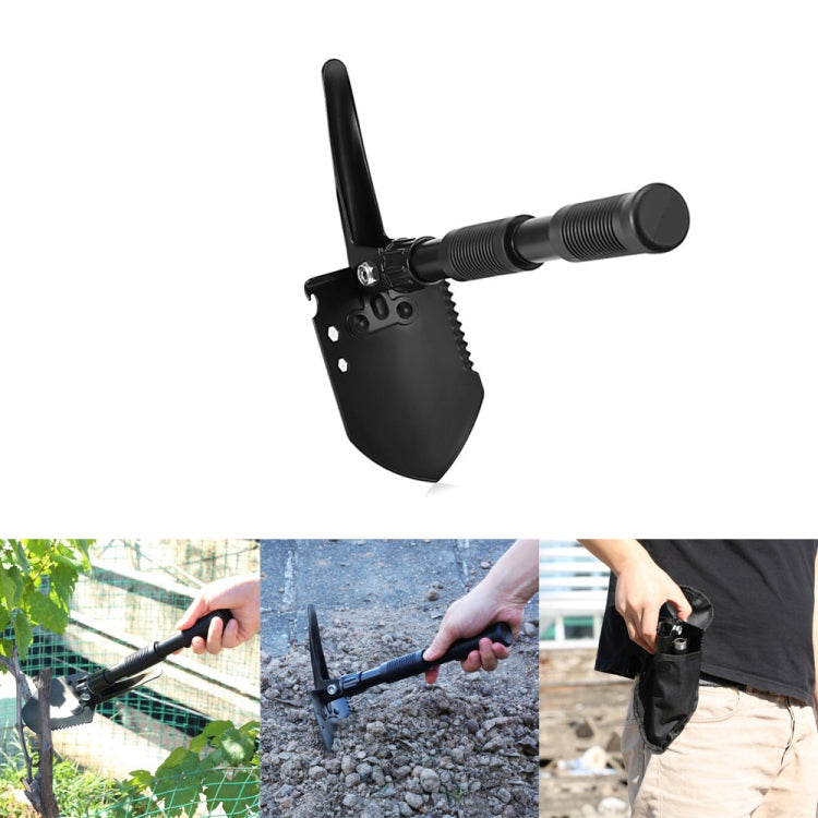 Multifunctional Thickened Double Grip Shovel Outdoor Camping Folding Shovel(Black) - free shipping - PMC TechLife - Order now!