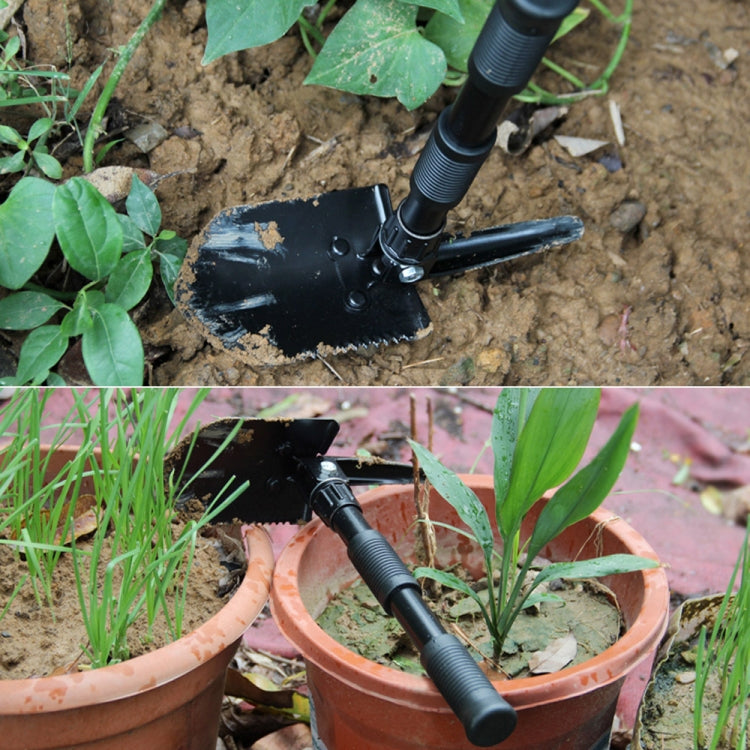 Multifunctional Thickened Double Grip Shovel Outdoor Camping Folding Shovel(Black) - free shipping - PMC TechLife - Order now!