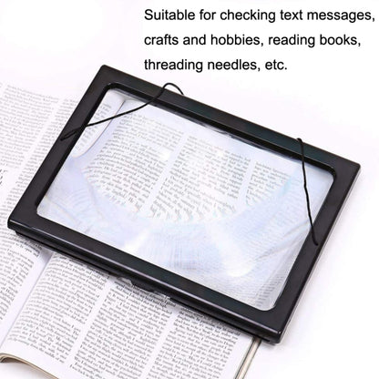WJ10015 Full Page Reading LED Light Three-dimensional Folding Bracket Magnifying Glass - Others by PMC Jewellery | Online Shopping South Africa | PMC Jewellery
