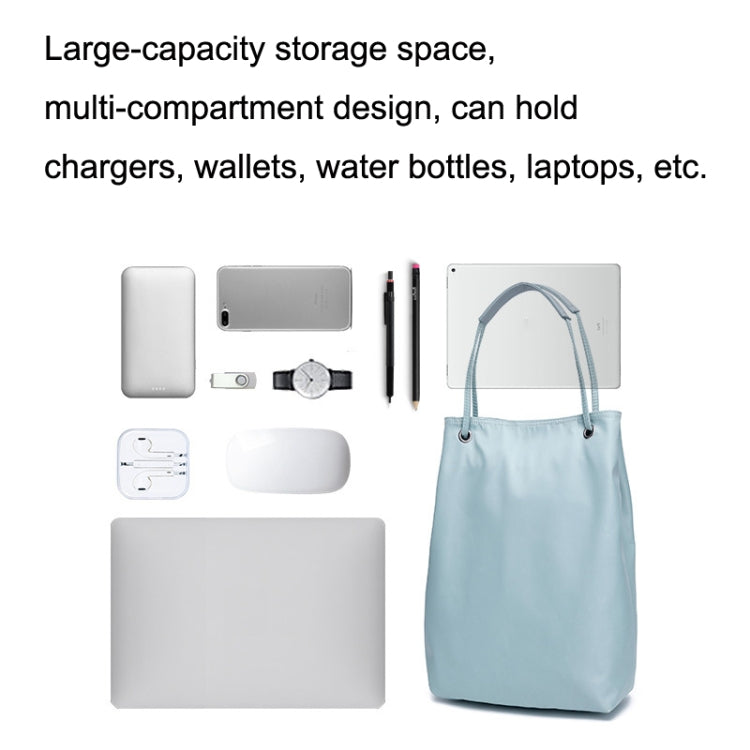 For Apple Macbook Shoulder / Handheld / Messenger Computer Bag, Size: Large(Lake blue+gray PU Power Bag) - 13.3 inch by PMC TechLife | Online Shopping South Africa | PMC TechLife | Buy Now Pay Later Mobicred