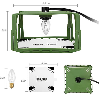 2pcs SK121 Square Fly Trap Flea Trap Pet Household Flea Light Catcher(US Plug) - Traps by PMC Jewellery | Online Shopping South Africa | PMC Jewellery | Buy Now Pay Later Mobicred